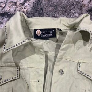 Christine Alexander Light Green Jacket with Studs